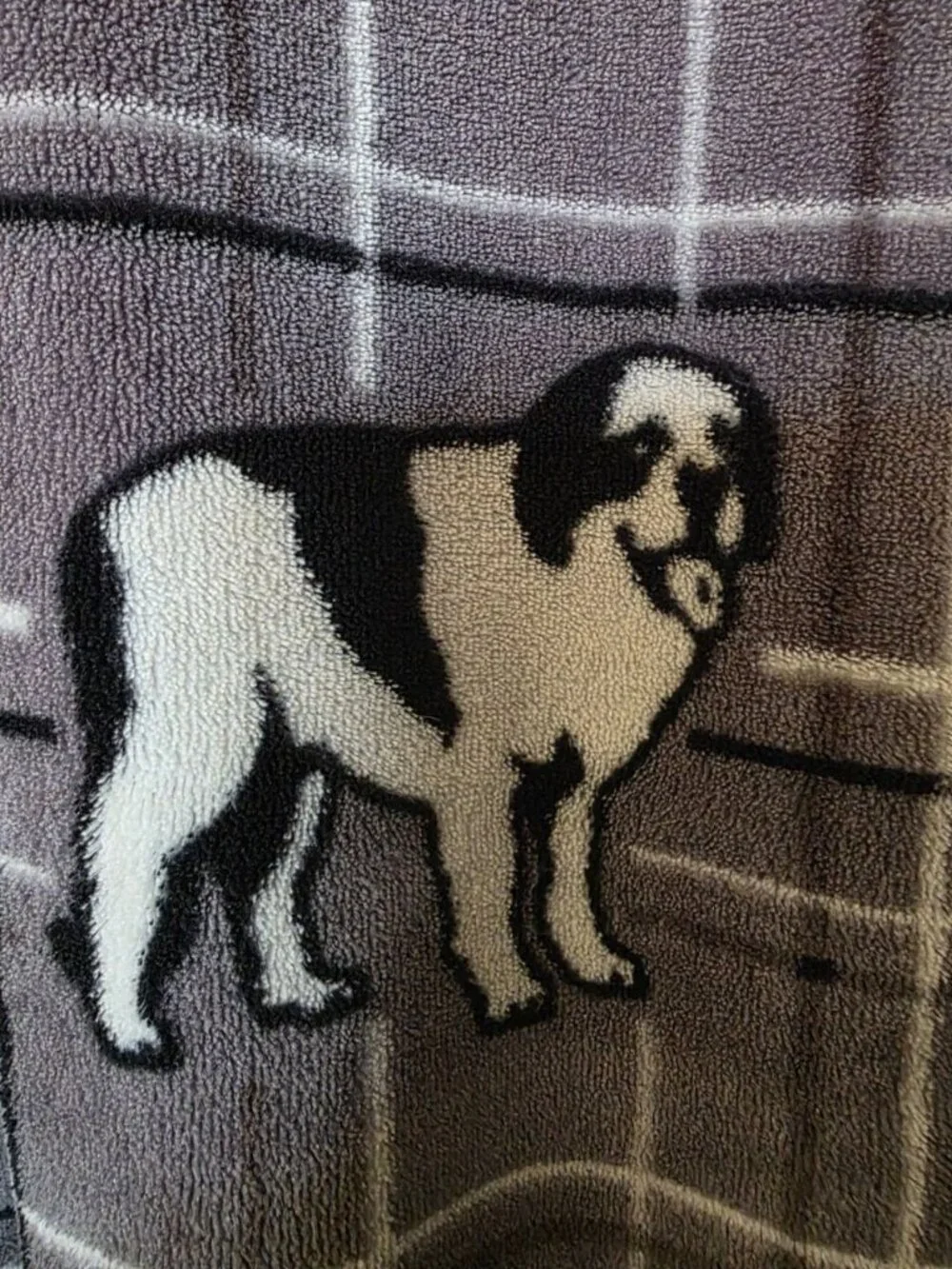 Big Dogs Plush Fleece Bath Robe Gray Plaid One Size Belted Soft Men's Robe